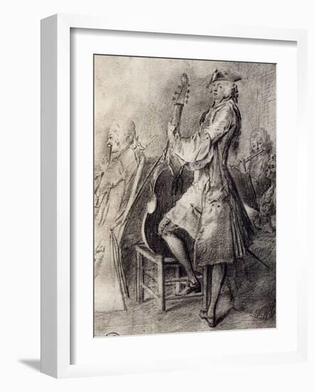 Cellist-Jacques Andre Portail-Framed Giclee Print