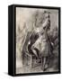 Cellist-Jacques Andre Portail-Framed Stretched Canvas