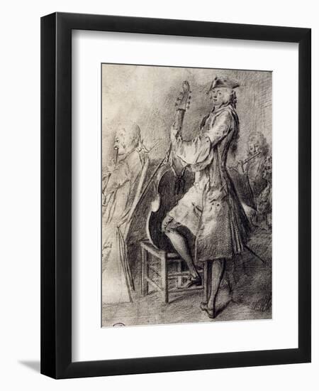 Cellist-Jacques Andre Portail-Framed Giclee Print