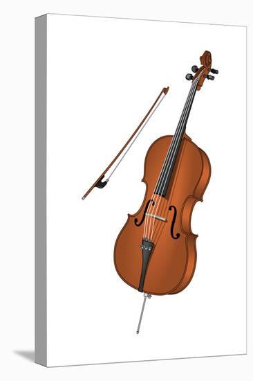 Cello and Bow, Stringed Instrument, Musical Instrument-Encyclopaedia Britannica-Stretched Canvas