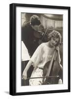 Cello and Violin Duet-null-Framed Art Print