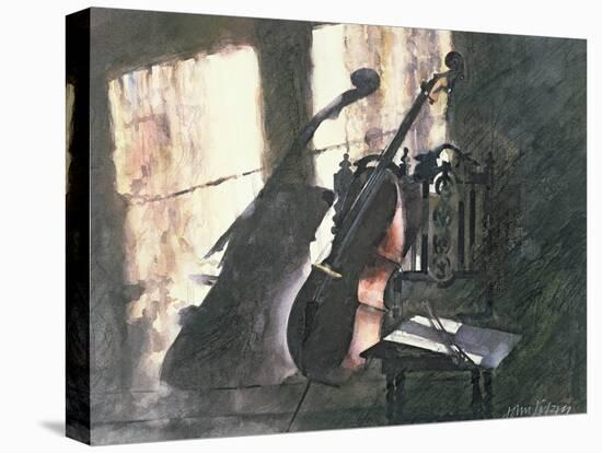 Cello in Sunlight-John Lidzey-Stretched Canvas