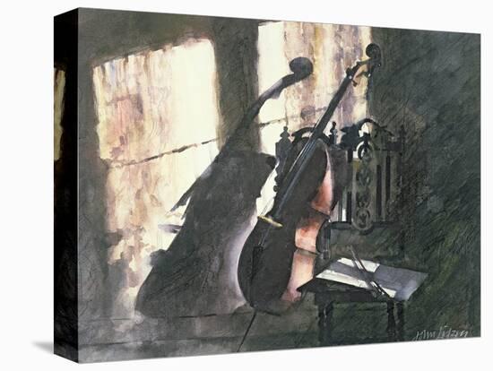 Cello in Sunlight-John Lidzey-Stretched Canvas