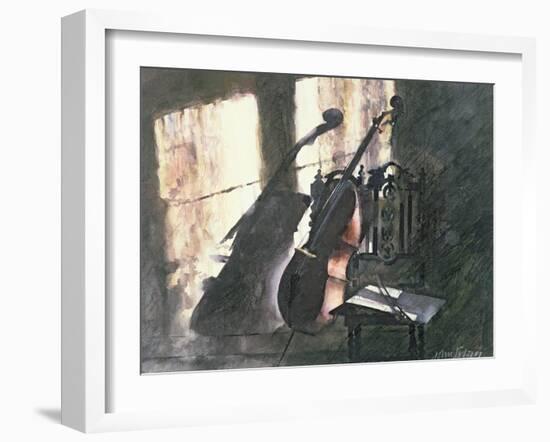 Cello in Sunlight-John Lidzey-Framed Giclee Print