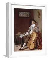 Cello Player-Dirck Hals-Framed Giclee Print