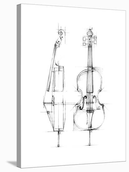 Cello Sketch-Ethan Harper-Stretched Canvas