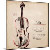 Cello-Hakimipour-ritter-Mounted Art Print