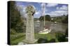 Celtic Cross, St Just in Roseland, Cornwall-Peter Thompson-Stretched Canvas