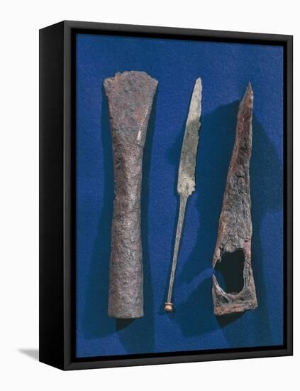 Celtic Iron Axes and Spears, from Excavations at Illerup, Denmark-null-Framed Stretched Canvas