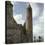 Celtic Round Tower, 11th Century-CM Dixon-Stretched Canvas