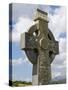 Celtic Style Cross, Graveyard at Burrishoole Abbey, Near Newport, County Mayo, Connacht, Ireland-Gary Cook-Stretched Canvas