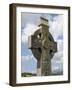 Celtic Style Cross, Graveyard at Burrishoole Abbey, Near Newport, County Mayo, Connacht, Ireland-Gary Cook-Framed Photographic Print