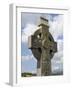 Celtic Style Cross, Graveyard at Burrishoole Abbey, Near Newport, County Mayo, Connacht, Ireland-Gary Cook-Framed Photographic Print