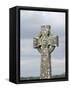 Celtic Style Cross in Graveyard, Connacht, Republic of Ireland (Eire)-Gary Cook-Framed Stretched Canvas