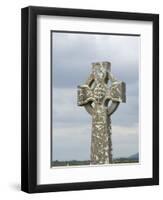 Celtic Style Cross in Graveyard, Connacht, Republic of Ireland (Eire)-Gary Cook-Framed Photographic Print