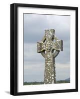 Celtic Style Cross in Graveyard, Connacht, Republic of Ireland (Eire)-Gary Cook-Framed Photographic Print