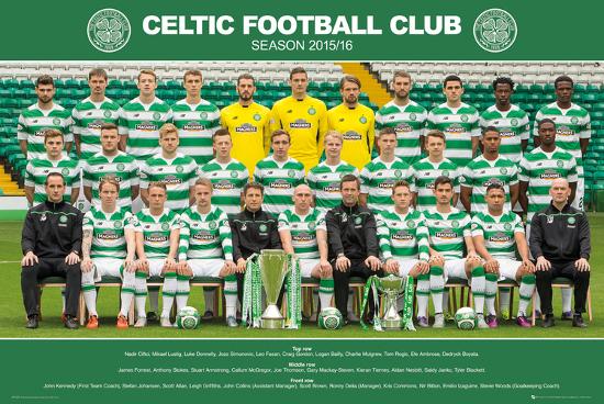 Celtic- Team 15/16-null-Lamina Framed Poster