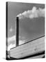 Cement Works Chimney-null-Stretched Canvas