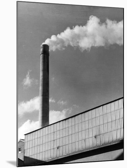 Cement Works Chimney-null-Mounted Photographic Print