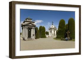 Cementario Municipal, Topiary Cypress Trees, Punta Arenas, Patagonia, Chile, South America-Tony-Framed Photographic Print