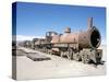 Cementerio De Trenes, Steam Engine Relics in Desert, Uyuni, Southwest Highlands, Bolivia-Tony Waltham-Stretched Canvas