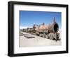 Cementerio De Trenes, Steam Engine Relics in Desert, Uyuni, Southwest Highlands, Bolivia-Tony Waltham-Framed Photographic Print