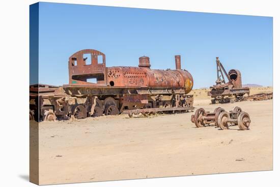 Cementerio De Trenes (Train Cemetery), Salar De Uyuni, Bolivia-Elzbieta Sekowska-Stretched Canvas