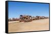 Cementerio De Trenes (Train Cemetery), Salar De Uyuni, Bolivia-Elzbieta Sekowska-Framed Stretched Canvas