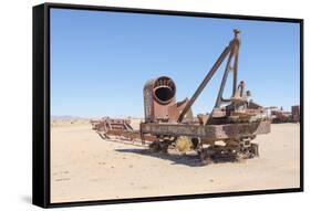 Cementerio De Trenes (Train Cemetery), Salar De Uyuni, Bolivia-Elzbieta Sekowska-Framed Stretched Canvas