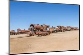 Cementerio De Trenes (Train Cemetery), Salar De Uyuni, Bolivia-Elzbieta Sekowska-Mounted Photographic Print