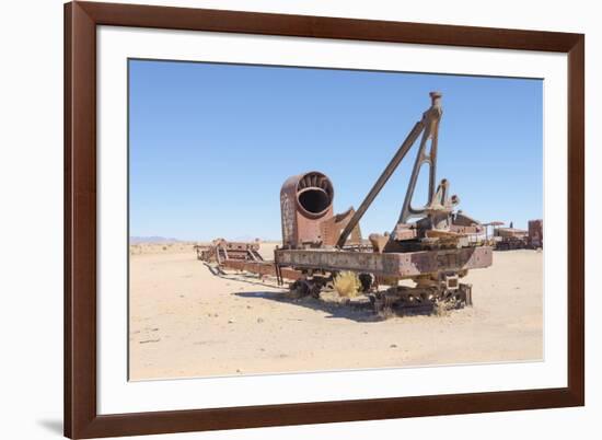 Cementerio De Trenes (Train Cemetery), Salar De Uyuni, Bolivia-Elzbieta Sekowska-Framed Photographic Print