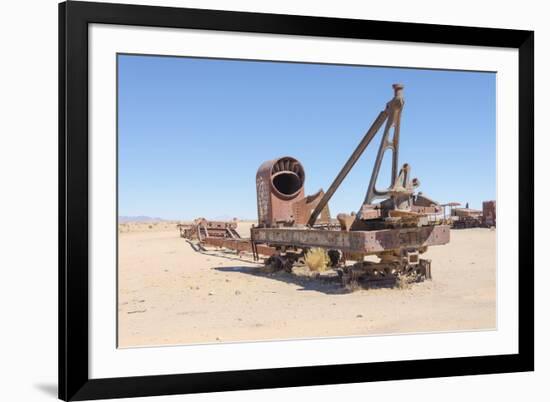 Cementerio De Trenes (Train Cemetery), Salar De Uyuni, Bolivia-Elzbieta Sekowska-Framed Photographic Print