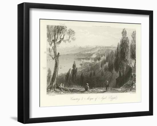 Cemetery and Mosque of Ayub, Constantinople-William Henry Bartlett-Framed Giclee Print