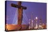 Cemetery and Petrochemical Plant, Baton Rouge, Louisiana-Paul Souders-Stretched Canvas