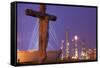 Cemetery and Petrochemical Plant, Baton Rouge, Louisiana-Paul Souders-Framed Stretched Canvas