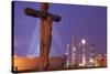 Cemetery and Petrochemical Plant, Baton Rouge, Louisiana-Paul Souders-Stretched Canvas