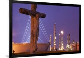 Cemetery and Petrochemical Plant, Baton Rouge, Louisiana-Paul Souders-Framed Photographic Print