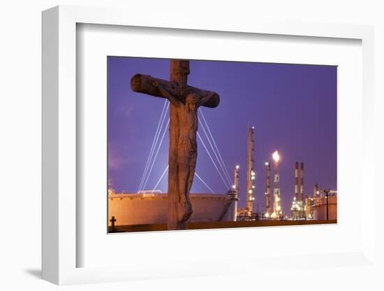 Cemetery and Petrochemical Plant, Baton Rouge, Louisiana-Paul Souders-Framed Photographic Print