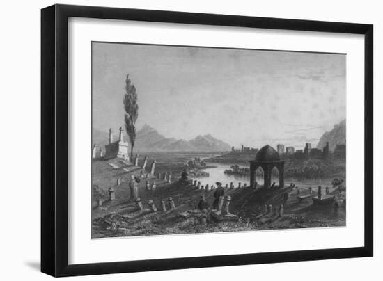 Cemetery and Walls of Antioch, the Ancient Anathoth, Looking East Towards Aleppo-William Henry Bartlett-Framed Giclee Print