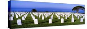 Cemetery at waterfront, Fort Rosecrans National Cemetery, Point Loma, San Diego, California, USA-null-Stretched Canvas