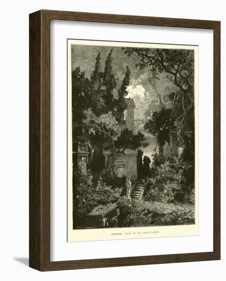 Cemetery, Feast of All Souls, Naples-null-Framed Giclee Print