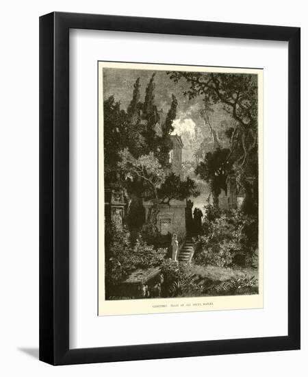 Cemetery, Feast of All Souls, Naples-null-Framed Premium Giclee Print