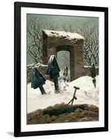 Cemetery in the Snow, 1826-Caspar David Friedrich-Framed Giclee Print