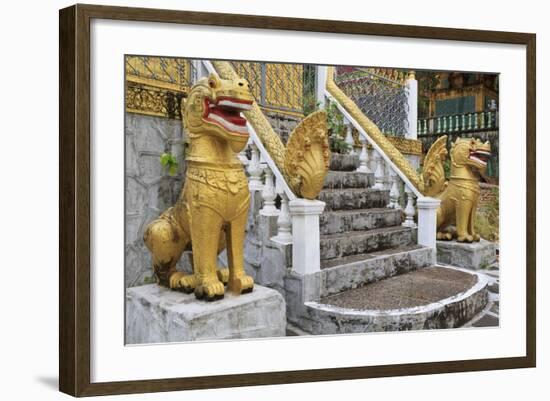 Cemetery in Wat Leu Temple, Sihanoukville Port, Sihanouk Province, Cambodia, Indochina-Richard Cummins-Framed Photographic Print