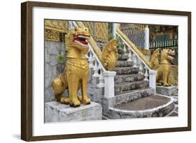 Cemetery in Wat Leu Temple, Sihanoukville Port, Sihanouk Province, Cambodia, Indochina-Richard Cummins-Framed Photographic Print