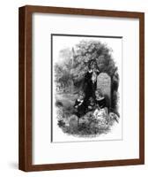 Cemetery Mother's Grave-null-Framed Art Print