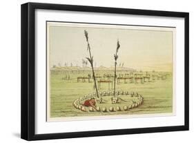 Cemetery of the Mandan People-George Catlin-Framed Art Print