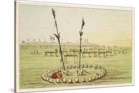 Cemetery of the Mandan People-George Catlin-Stretched Canvas