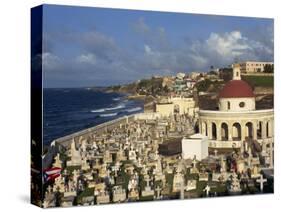 Cemetery on the Coast in the City of San Juan, Puerto Rico, USA, West Indies-Mawson Mark-Stretched Canvas