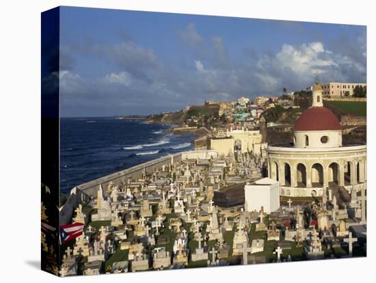 Cemetery on the Coast in the City of San Juan, Puerto Rico, USA, West Indies-Mawson Mark-Stretched Canvas